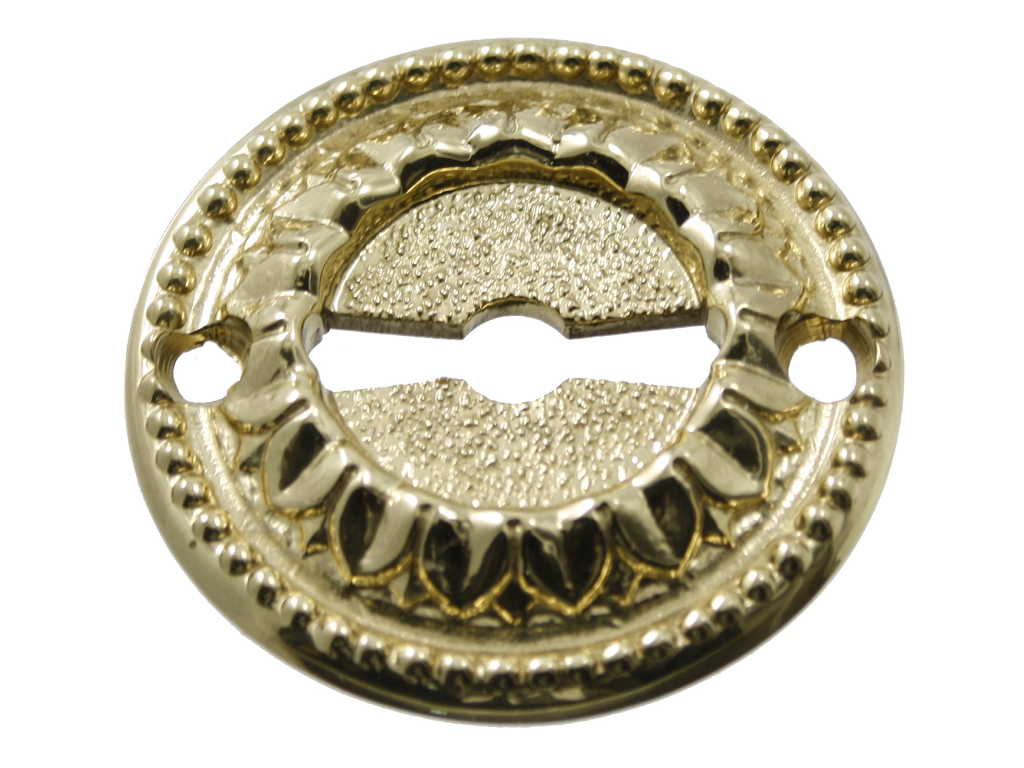 caccb0538ol.png Bocchetta Tonda Doppia Mappa modello Primo Impero mm.46x4 Oro | Enrico Cassina - immagine 1