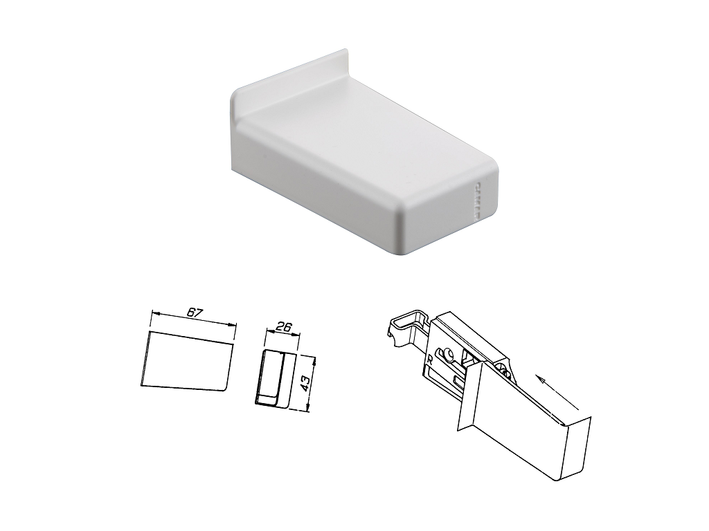 cam806005000xx.png GUSCIO REGGIPENSILE A VISTA PER mod.806 FISSAGGIO CON VITI BIANCO DX -SX prodotto da CAMAR - immagine 1