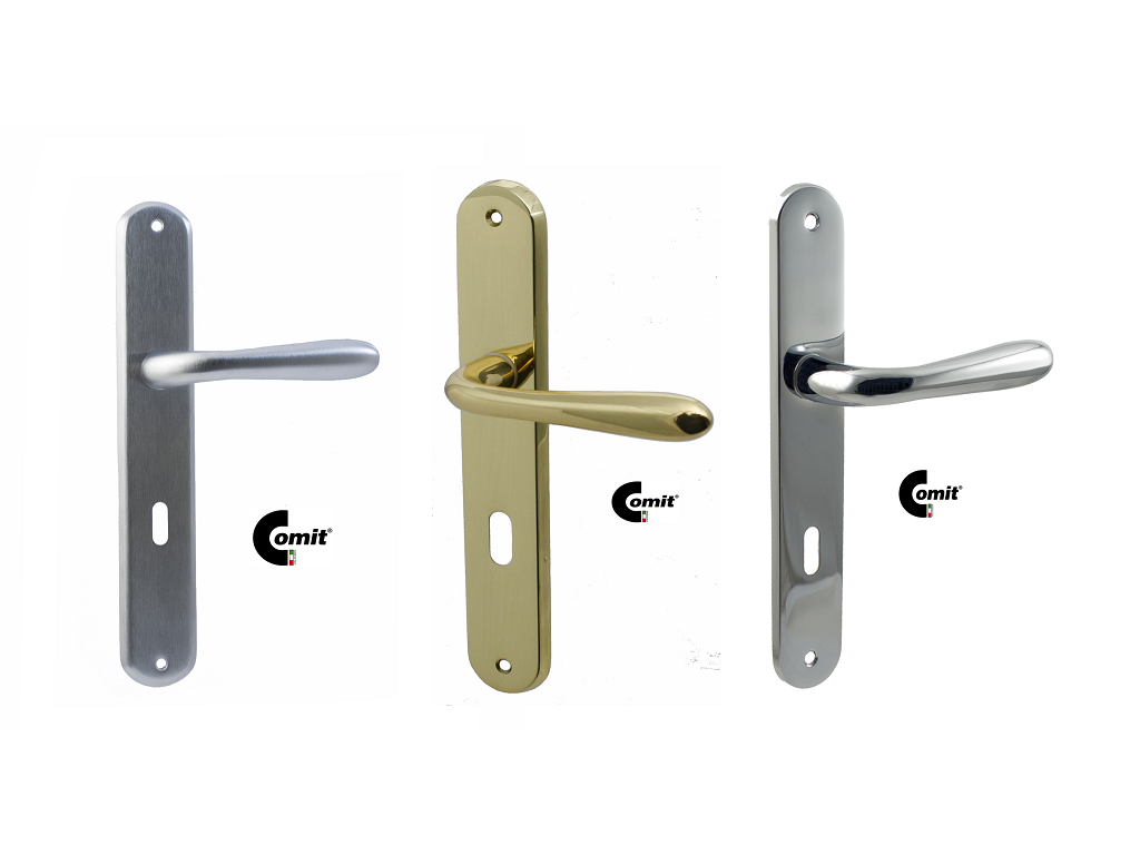 citgocpl08p70.png Maniglia Goccia 8x90 Placca PL08 mm.252x42 Varie Finiture | Comit - immagine 1