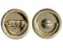 Maniglia Incasso Tonda Porta Libro modello K101A03 d.57/48 con Doppio Anello Attivo-Passivo varie finiture  Comit - immagine 6