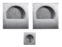 Maniglia Incasso Quadra Porta Scorrevole modello K305FMZ03 d.53x53/48 Senza Foro Chiave varie finiture | Comit