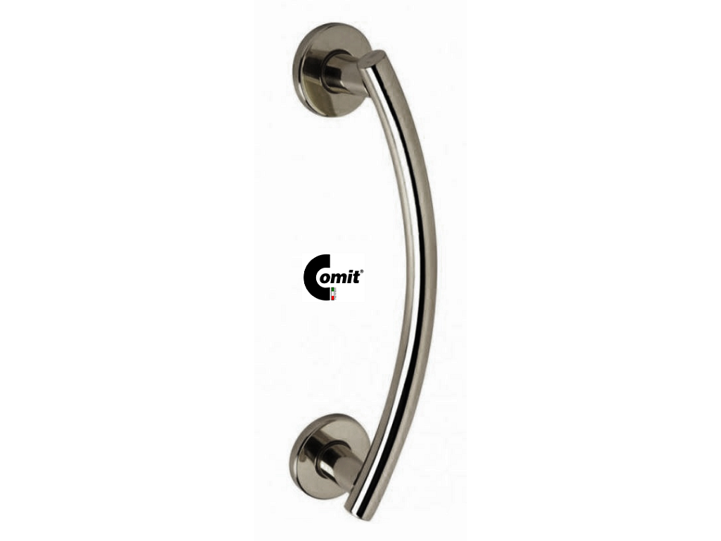 citm01sl225ro023d.png Maniglione Sabbia Interasse 225 mm.275x65h 3D - Nickel Satinato Comit - immagine 1