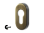 Bocchetta Ovale  Foro Yale per Cilindro Europeo d.60x30x10h varie finiture  Comit - immagine 5