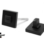 Nottolino WC Q6 Rosetta Quadra RO61 mm.50x50 RAL9005 Nero Opaco  Comit