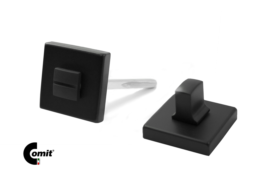 citw07ro61ara9005o.png Nottolino WC Q6 Rosetta Quadra RO61 mm.50x50 RAL9005 Nero Opaco Comit - immagine 1