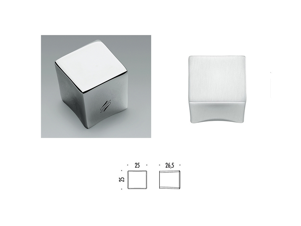clmpb09qcrx.png POMOLINO LIMITATORE APERTURA QUADRO mm.8 mod.PB09/Q mm.25x25x26,5h VARIE FINITURE | COLOMBO - immagine 1