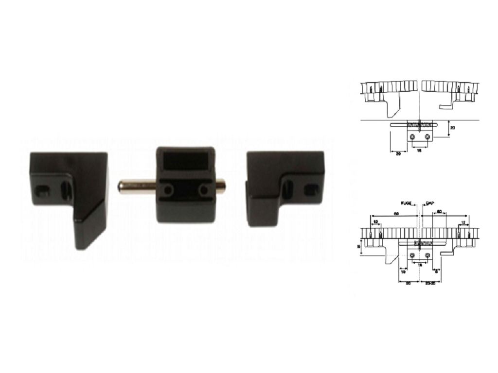 cof041483610041cx.png Ferma Ante Automatico per Chiusura 3punti Nylon Nero Bmb - immagine 1