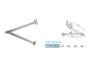 ASTA SNODATA CON FERMO TIPO LEGGERO mm.250 NICHELATO  DX-SX - immagine 3