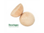 SEMISFERA LEGNO FAGGIO GREZZO mm.42x21h-mm.52x26h-mm.72x36h-mm.92x46h   DECORLEGNO