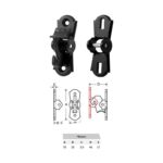 Fermapersiana a Cricchetto Automatico mm.70x25 Metallo Nero  Didieffe