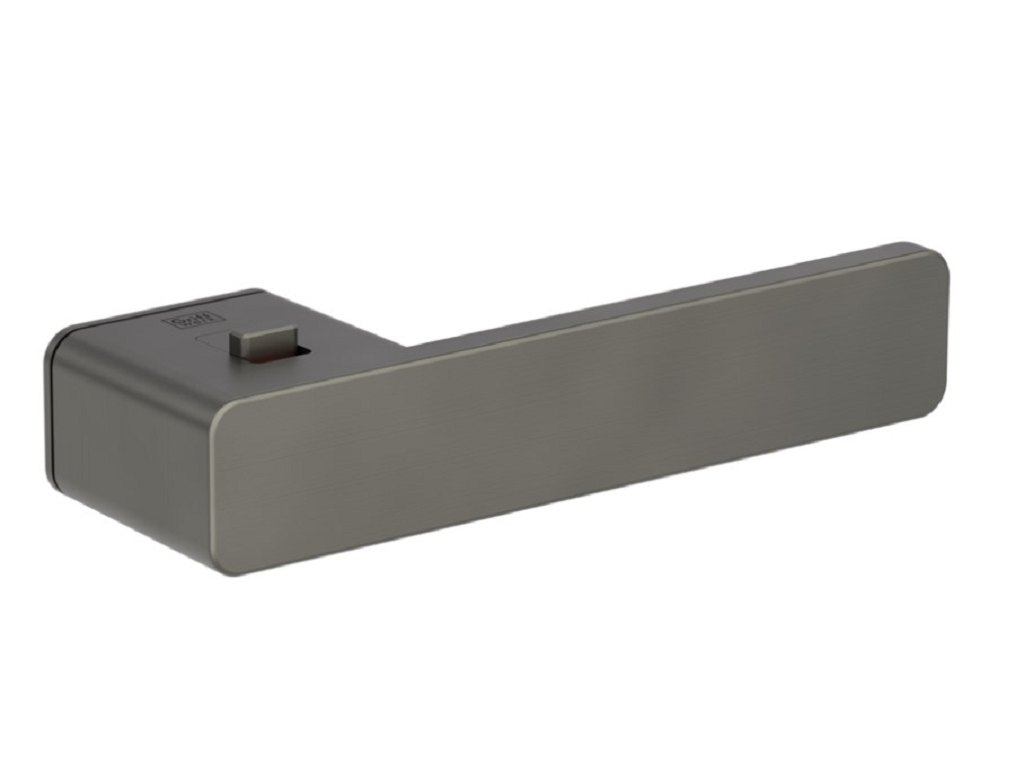 fim133854kgs2ldx.png Maniglia R8ONE Rosetta Rettangolare mm.48x30 Sistema Smart2Lock Grigio Cachemire mano DX-SX | Fimet Maniglie - immagine 1