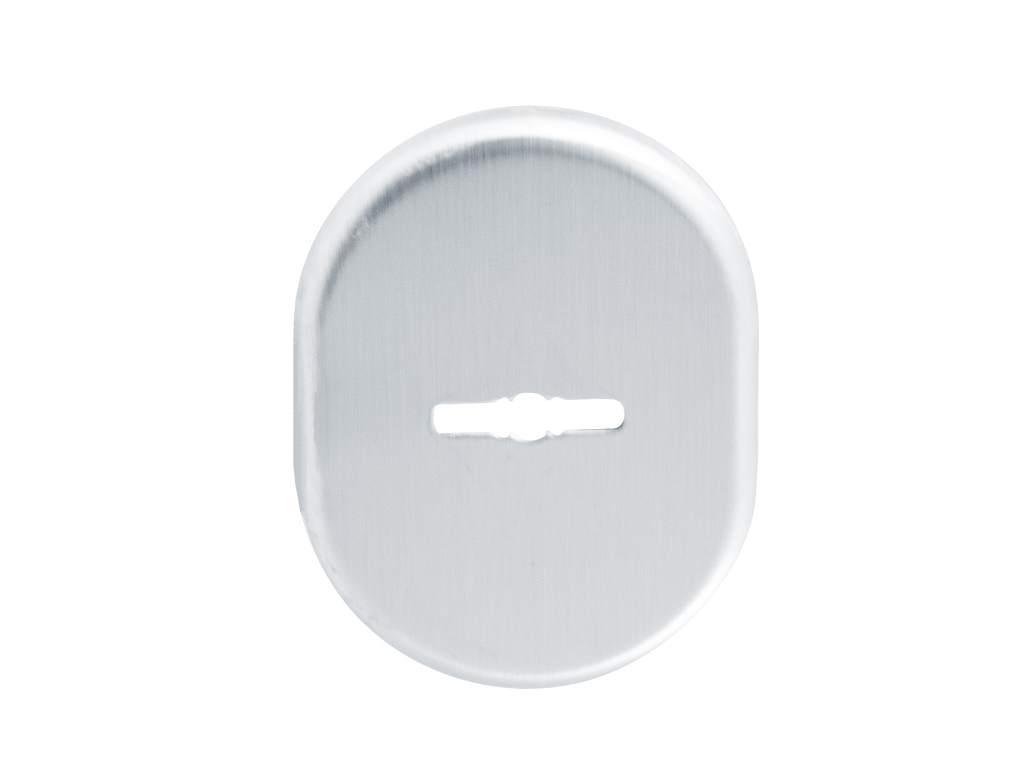 fim367505.png Bocchetta Ovale Doppia Mappa mm.62x82x4h Cromo Satinato Fimet Maniglie - immagine 1
