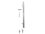Maniglione Texas diritto d.25x25 Interasse 300 mm.500x70h AISI304 Inox varine finiture | Fimet Maniglie