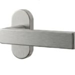 Maniglia Andorra Rosetta Ovale D.60x30x10h Bocchetta Foro Chiave AISI304 Inox Satinato  Fimet Maniglie