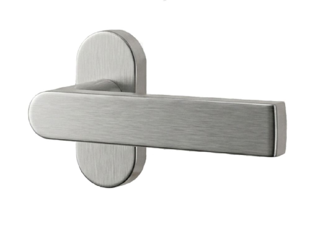 Maniglia Andorra Rosetta Ovale D.60x30x10h Bocchetta Foro Chiave AISI304 Inox Satinato  Fimet Maniglie - immagine 1