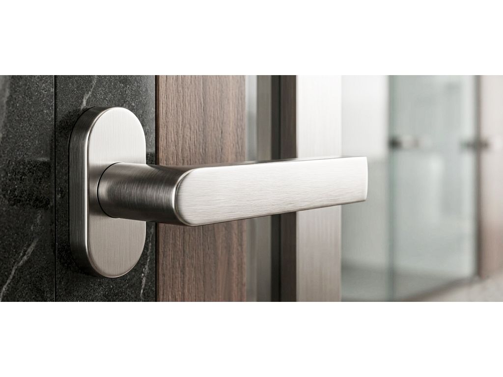 Maniglia Andorra Rosetta Ovale D.60x30x10h Bocchetta Foro Chiave AISI304 Inox Satinato  Fimet Maniglie - immagine 2
