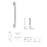 Maniglione Australia 846 Diritto d.40x15 Interasse 500 mm.560x55h AISI304 Inox Satinato Fimet Maniglie