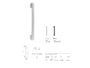 Maniglione Australia 846 Diritto d.40x15 Interasse 500 mm.560x55h AISI304 Inox Satinato Fimet Maniglie