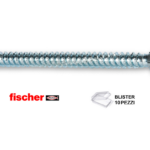 Vite per Serramenti Testa Piana Tx30 Zincato FFS d.7,5 in Blister da Pezzi 10 varie lunghezze | Fischer