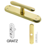 Cremonese Goccia Placca CR03 mm.188x38  Varie Finiture