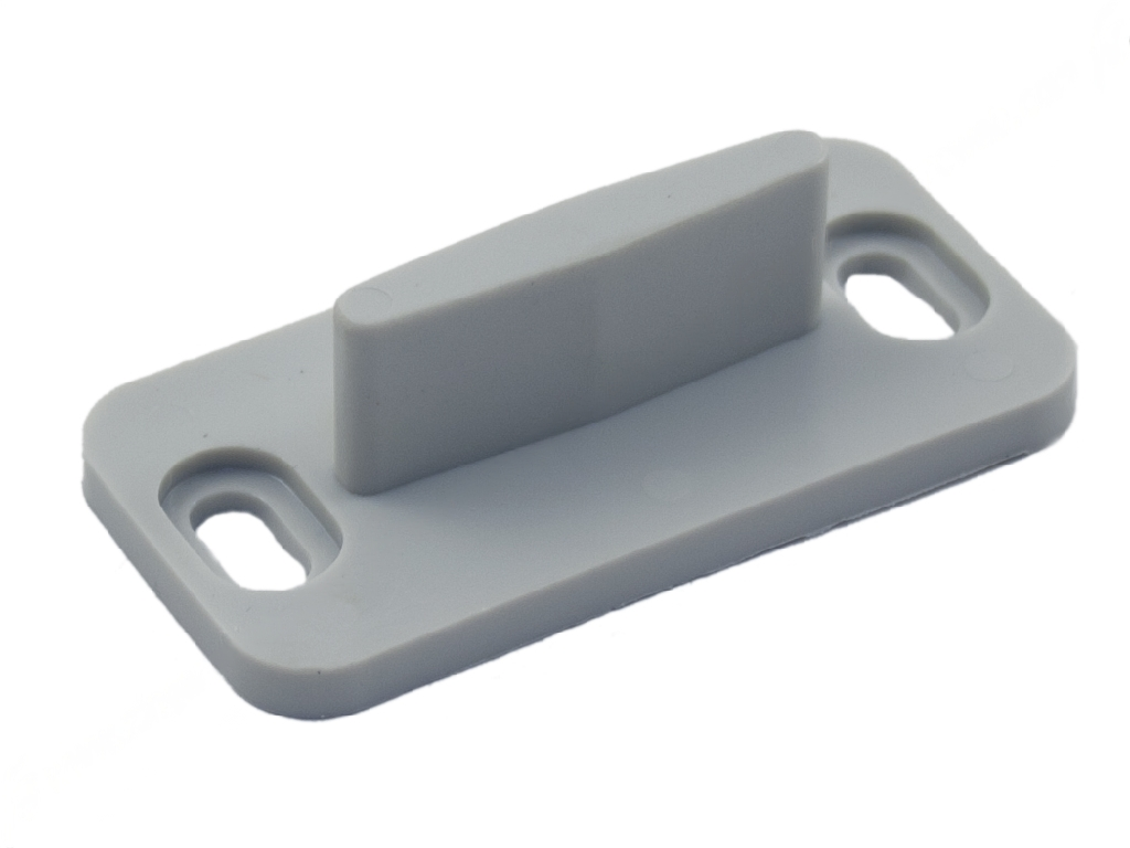 image-txqspaeoy-transformed.png Guida Infilare a Pavimento Nylon Grgio mm.60x30x18h Spessore Piastra 3mm Terno Scorrevoli - immagine 1