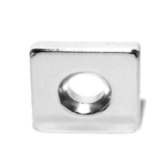 Magnete Permanente Neodimio Quadro Foro d.3,2 Forza kg.2,4 mm.15x15x5h | Italfit Magneti