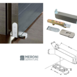 Cerniera Chiudiporta a Pavimento per Legno-Ferro FS980 EN3/FS990 EN5 mm.184x40x64h Inox | Meroni