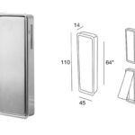 Maniglia Incasso Mobile a Pendolo Interasse 64 Rettangolare mm.45x110 G115-Nichel Lucido Satinato  | Pamar