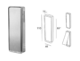 Maniglia Incasso Mobile a Pendolo Interasse 64 Rettangolare mm.45x110 G115-Nichel Lucido Satinato  | Pamar