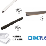 GUARNIZIONE PORTE INTERNE LEGNO SENZA PROTEZIONE mm.10x4,1h In BLISTER DA mt.5,5 VARI COLORI  ROVERPLASTIK