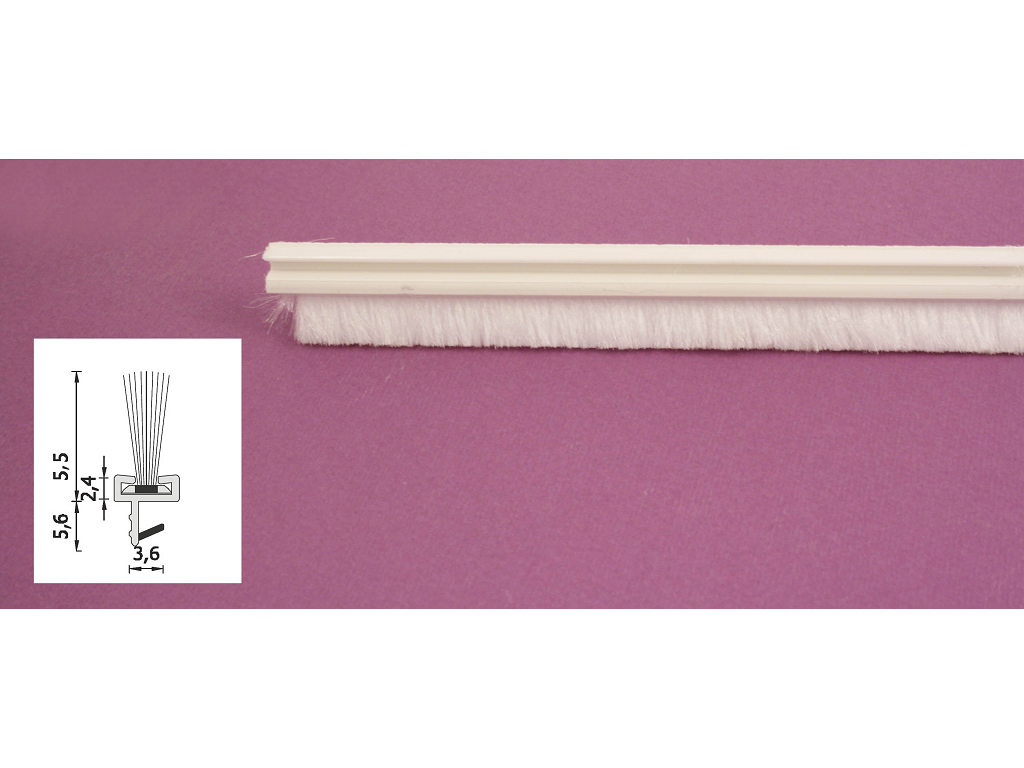 rov219x55x215bn.png Spazzolino per Porte Interne Legno H5,5 cm.215 Bianco Neve | Roverplastik - immagine 1