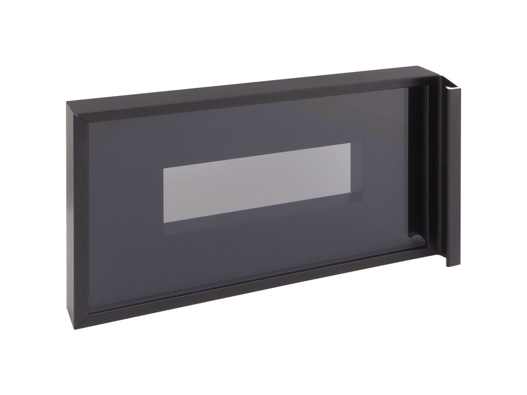 Telaio Alluminio per Anta Vetro mm.4-5 Modello Profilo Largo mm.50x20,6 su Misura Anodizzato Nero Opaco - immagine 2