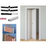 Sistema Per Porta Legno Pieghevole Battente Modello Nibbio Con Pistone Portata Kg.50+Profilo Ox Argento cm.100 | Sliding