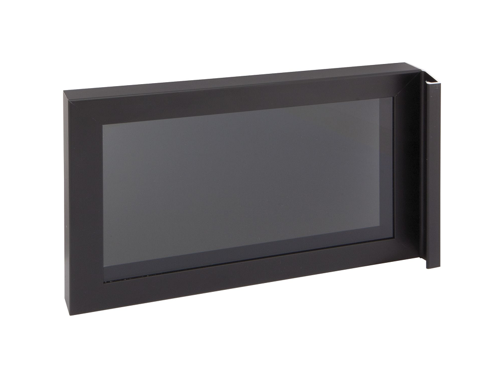 Telaio Alluminio per Anta Vetro mm.4-5 Modello Profilo Stretto mm.20,6x19 su Misura Anodizzato Nero Opaco - immagine 5