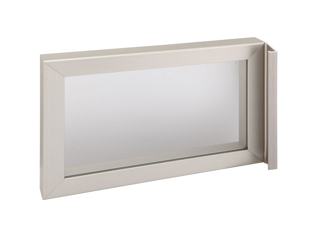 Telaio Alluminio per Anta Vetro mm.4-5 Modello Profilo Stretto mm.20,6x19 su Misura Anodizzato Effetto Inox - immagine 7