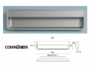 MANIGLIA INCASSO INTERASSE 160 RETTANGOLARE INSIDE mm.193x51,5 VARIE FINITURE - immagine 2