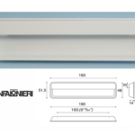 MANIGLIA INCASSO INTERASSE 160 RETTANGOLARE INSIDE mm.193x51,5 VARIE FINITURE