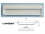 MANIGLIA INCASSO INTERASSE 160 RETTANGOLARE INSIDE mm.193x51,5 VARIE FINITURE
