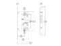 Serratura Patent Mediana Meccanica WC Bordo Tondo Frontale 18x196 Interasse 96 Entrata 50 mm. Nero  Verum Italy - immagine 3