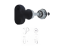 Nottolino WC Q6 Pure-Wind Collezione Nuda Senza Rosetta mm.40x20x33h varie finiture | Verum Italy - immagine 3