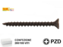 VITE TRUCIOLARE TSP IMPRONTA CROCE PZ3 BRONZATA mm.6,0x VARIE LUNGHEZZE | TECFI