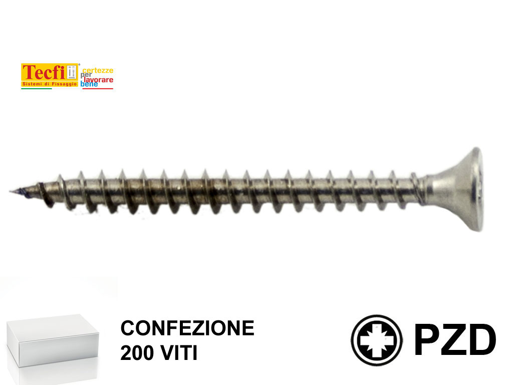 200inox.png VITE TRUCIOLARE TSP IMPRONTA CROCE PZ2 INOX A2 (AISI 304) mm.5,0x VARIE LUNGHEZZE | TECFI - immagine 1