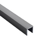 Profilo U cm.200 Alluminio Finitura Effetto Acciaio Lucido mm.12x12x1 | AL.GO