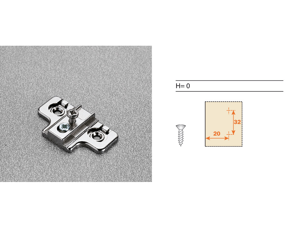 arsb363e09.png Basetta Croce Zama Assimetrica Serie 300 mm.20x32 h=00 | Arturo Salice - immagine 1