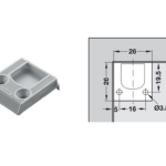 Controchicchetto Ante Legno Quadro Duomatic Push Singolo Grigio  Arturo Salice