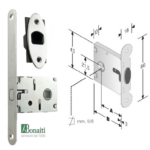 SERRATURA INFILARE GANCIO G500T 021 Q8+NICCHIA 16x160 ENTRATA 50 VARIE FINITURE