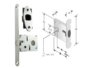 SERRATURA INFILARE GANCIO G500T 021 Q8+NICCHIA 16x160 ENTRATA 50 VARIE FINITURE - immagine 3