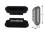 Contropiastra F45 Fori 45° per Serratura B-Smart e B-Forty Varie Finiture | Bonaiti - immagine 4