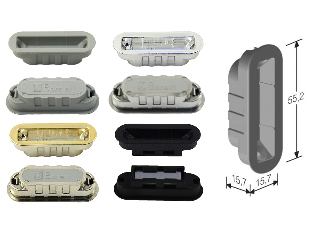 bon4gf45000ragg.png Contropiastra F45 Fori 45° per Serratura B-Smart e B-Forty Varie Finiture | Bonaiti - immagine 1