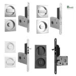 Maniglia Incasso Quadra Porta Scorrevole modello Easy TQN.8 d.60x60/48 con Nottolino+G500T Serratura E50 varie finiture | Bonaiti